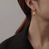 European and American Simple Water Drop Metal Dangle Earrings 2026 Korean Fashion Jewelry For Women's Girl Temperament Earrings