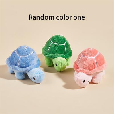 1 pezzo Colore Casuale Tartaruga a Forma di Peluche Giocattolo per Cani per Macinare i Denti e Pulire i Denti per Gioco Interattivo