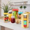 Wood Jar Lid Organizer Stackable Storage Box Mason Jar Lids Holder for Regular And Wide Mouth Canning Lids Kitchen Counter