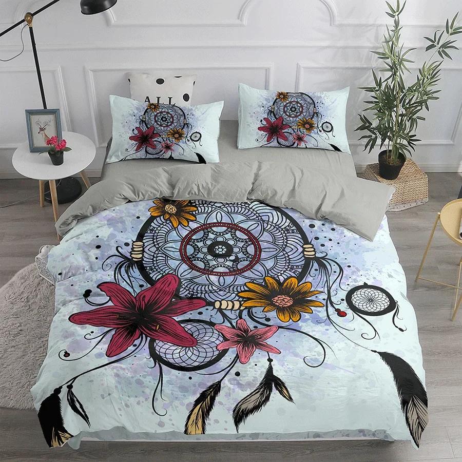 Povlečení lapač snů Elegantní český povlak na přikrývku Queen 240x220 Etnický povlak na přikrývku Single Double King