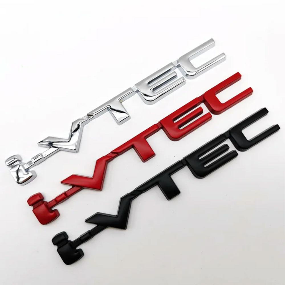 APH1 1Pc 3D Metal Alloy Letters i-VTEC Logo Badge Car Rear Trunk Sticker Emblem for Honda City Civic Accord Jazz CRV Accessories