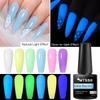 MTSSII 7ml Luminous Rubber Base Gel Odblaskowy brokatowy żelowy lakier do paznokci Świecący w ciemnym niebieskim zielonym błyszczącym cekinie Półtrwały lakier żelowy UV LED