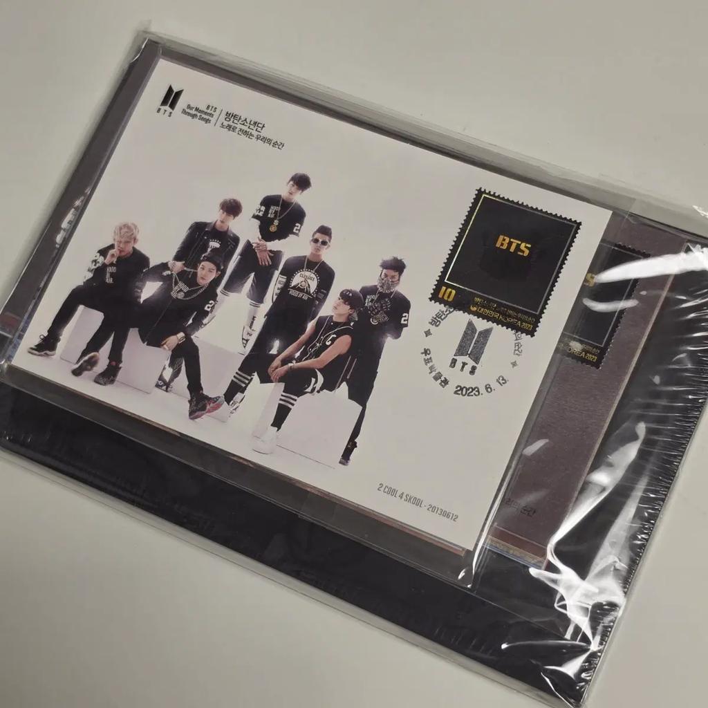 (sealed BTS Official 10th Anniversary Commemorative Stamp Package
