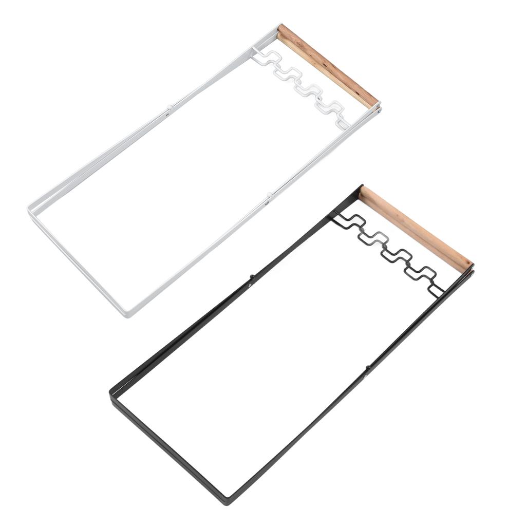 Trash Bag Holder Portable Collapsible Sturdy Durable Iron Rubber Wood Widely Used Garbage Bag Holder