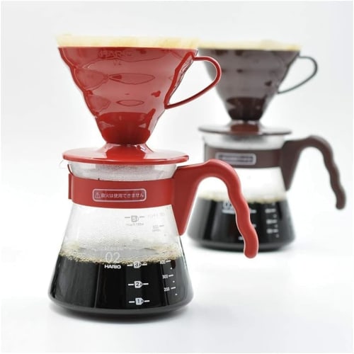 HARIO Coffee Server V60 02 Set Coffee Drip for 1-4 Cups Red VCSD-02R