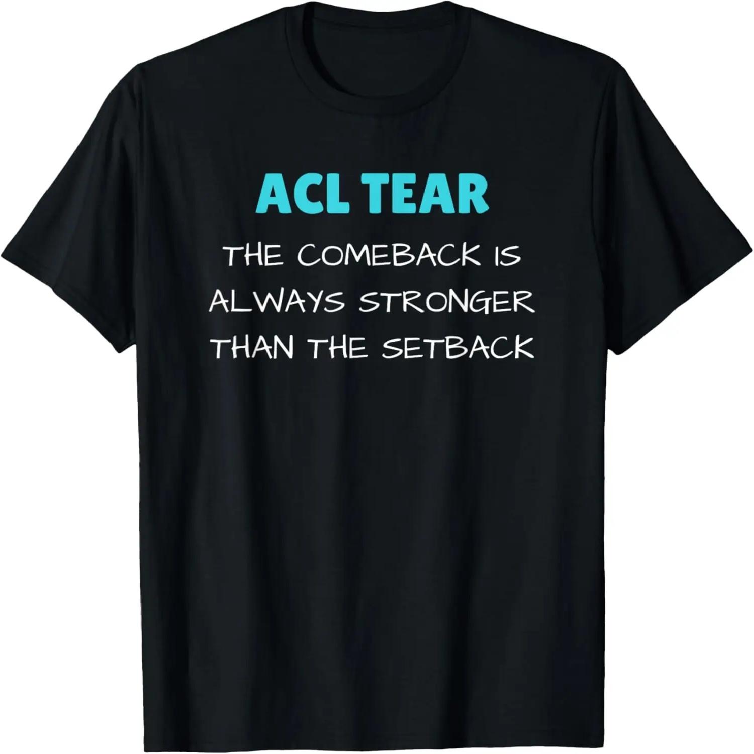 ACL Come Back Stronger Motivational T-Shirt XXXXXL чёрный