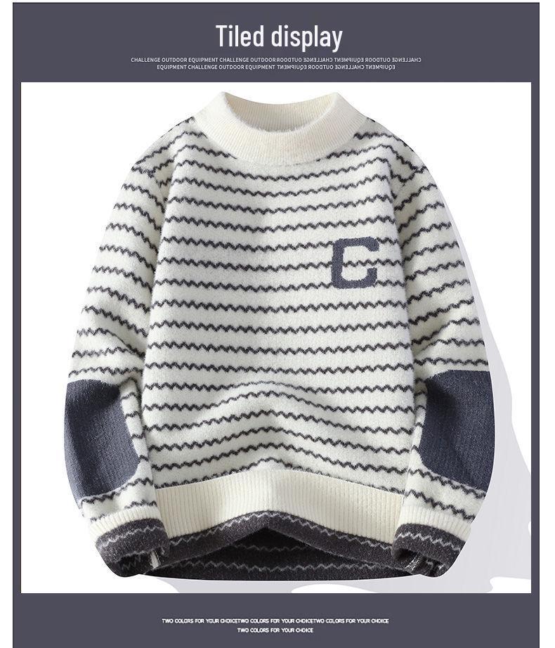 Herr Mink Cashmere Höghalsad Tröja - Vinter Förtjockad Stickad Trend