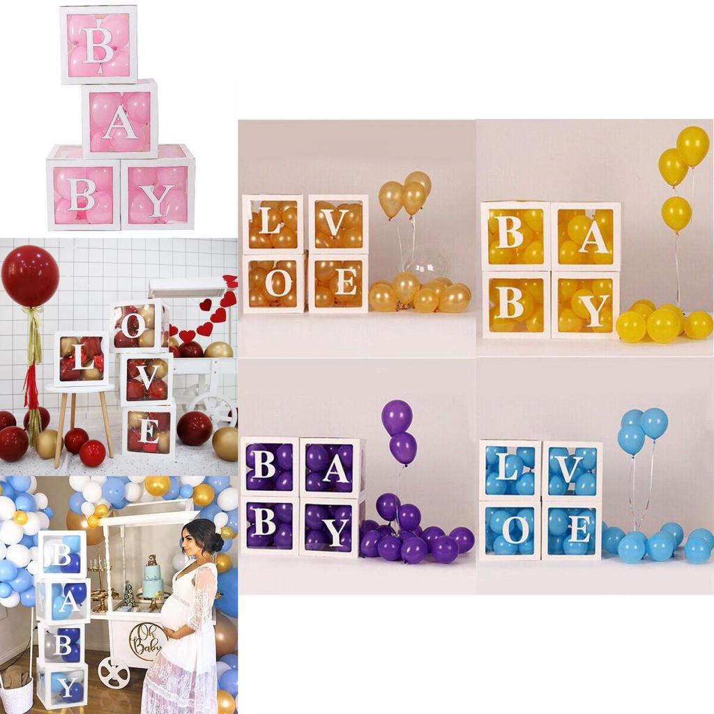 Elegant Number Letter Transparent Balloon Boxes For Creative Party Decor