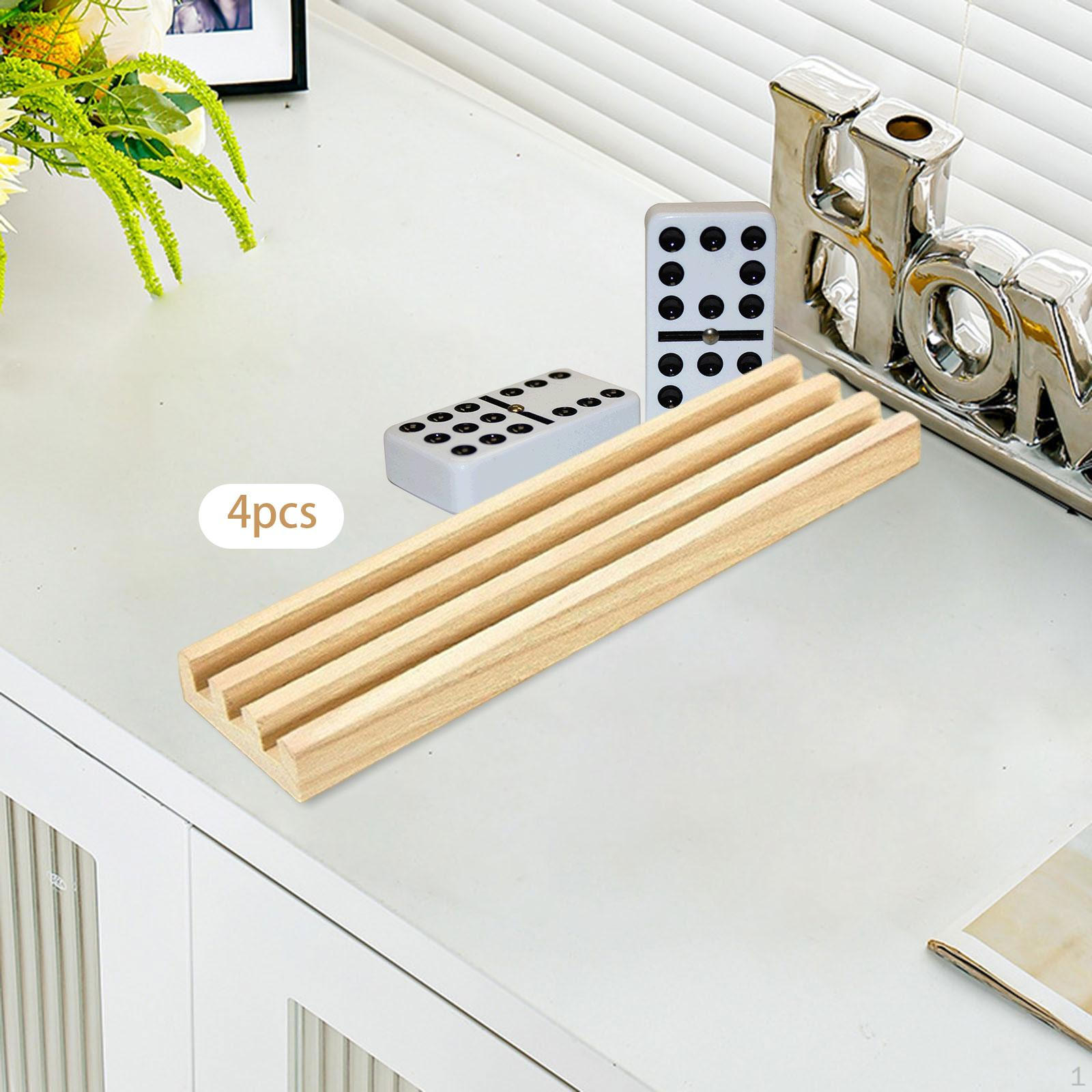 

4 шт. деревянные стойки для домино, настольные держатели для плитки с орнаментом, органайзер Without Pad