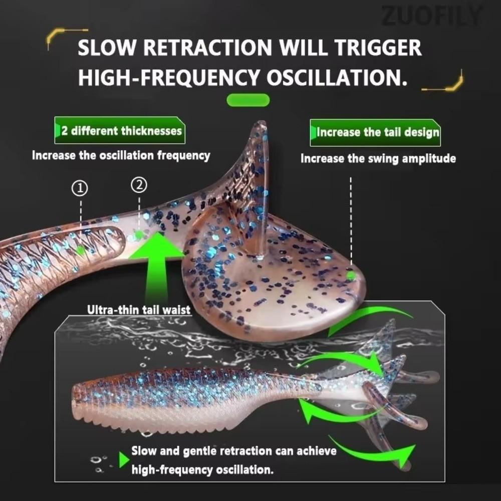 Akce pomalého potápění Návnada s pomalým potápěním Měkký materiál Rybaření Měkká nástraha Rybaření ve slané vodě