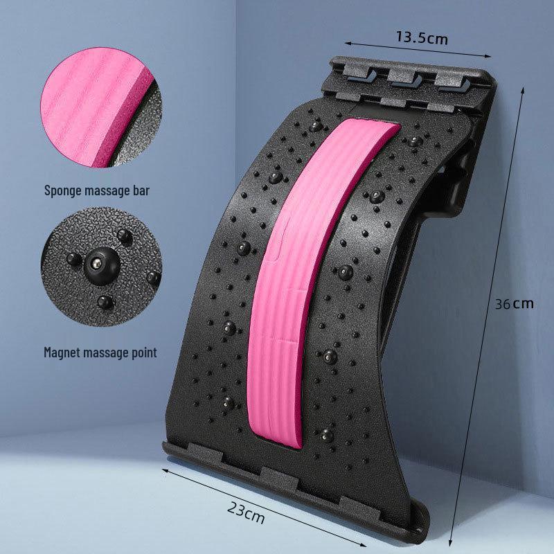 Lumbar Support: Back Corrector & Yoga Stretcher Mat with Waist Massager