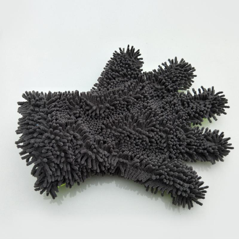 Car Washing Gloves 5 Finger Soft Multifunction Double-sided Cleaning Brush for Car and Motorbike Washing Drying Mitts
