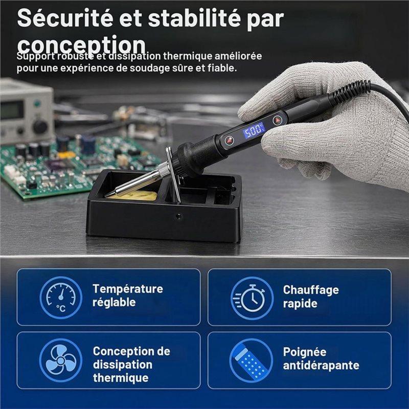 ABKP-Soldering Iron Kit 80W, 13-In-1 Mit LCD EU Plug