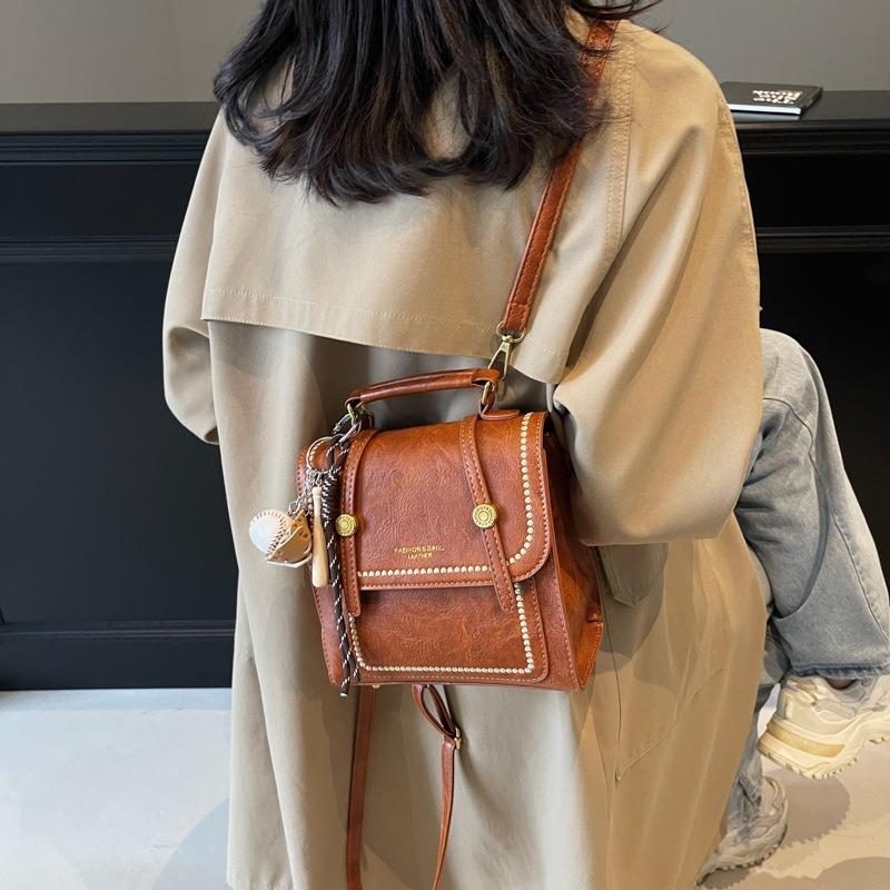 Niche Design Bag Women's New Versatile Backpack Retro Multi-functional Shoulder Messenger Small Backpack