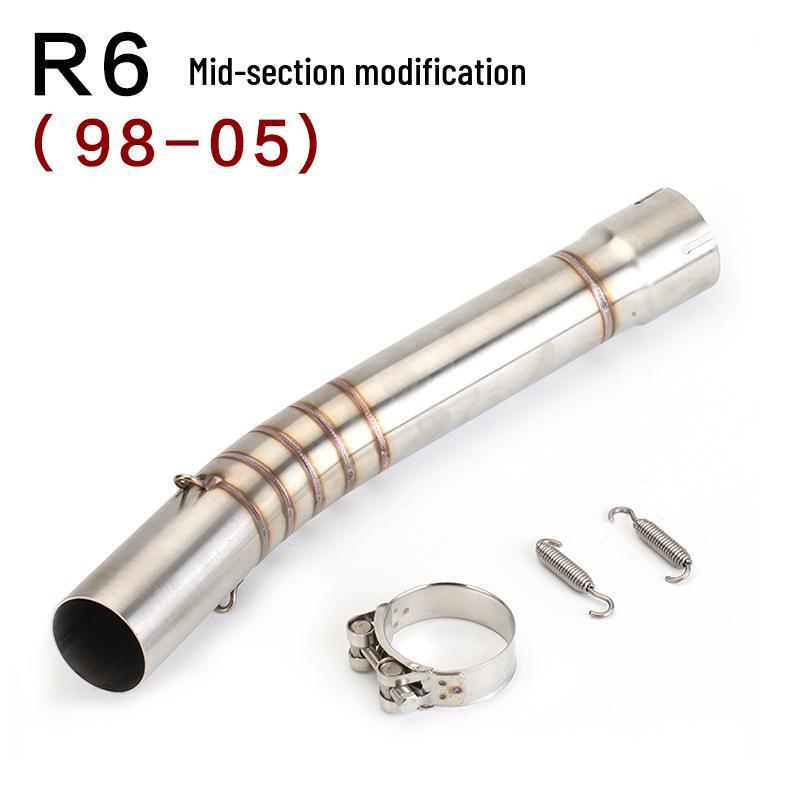 Yamaha YZF-R6 Mid-section Exhaust Pipe for Modified Motorcycles (Fits 98-05, 06-18 Models)