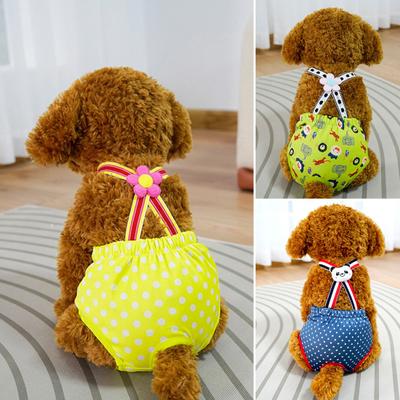 Köpek Regl Pantolon Elastik Kayış Yumuşak Rahat Enfeksiyon Önleme Karikatür Baskı Pet Köpek Hijyenik Bebek Bezi Giyim Pet Malzemeleri