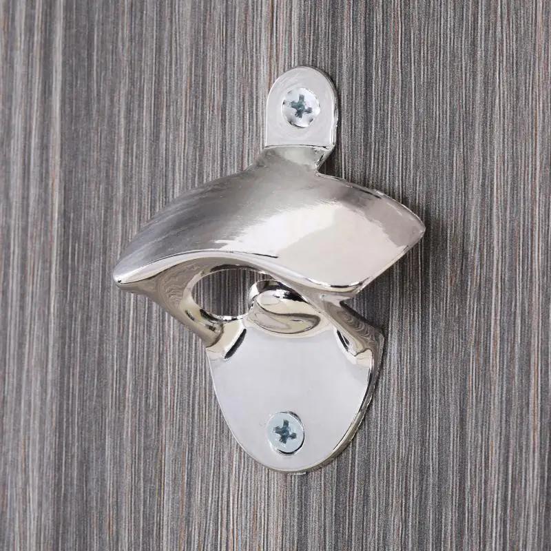 10pcs/set Retro Design Bottle Opener Wall Mounted Hanging Beer Opener DIY Tools Alloy Electroplating Process Bar Wall Decor