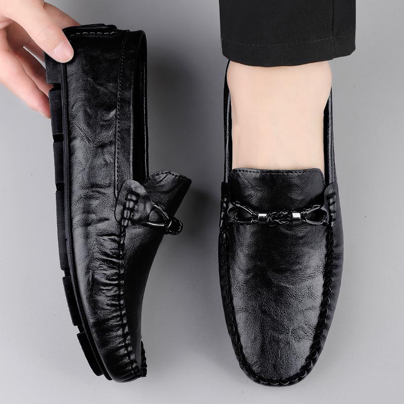 Loafers Men Male Boat Shoes Large Size 45 46 Leather Man Moccasins Mens Driving Shoes Casual Shoe Slip On Flats Mocasines Hombre