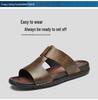 Herren Sommersandalen mit offener Zehenpartie aus Rindsleder, zum Hineinschlüpfen, für Freizeit und Outdoor