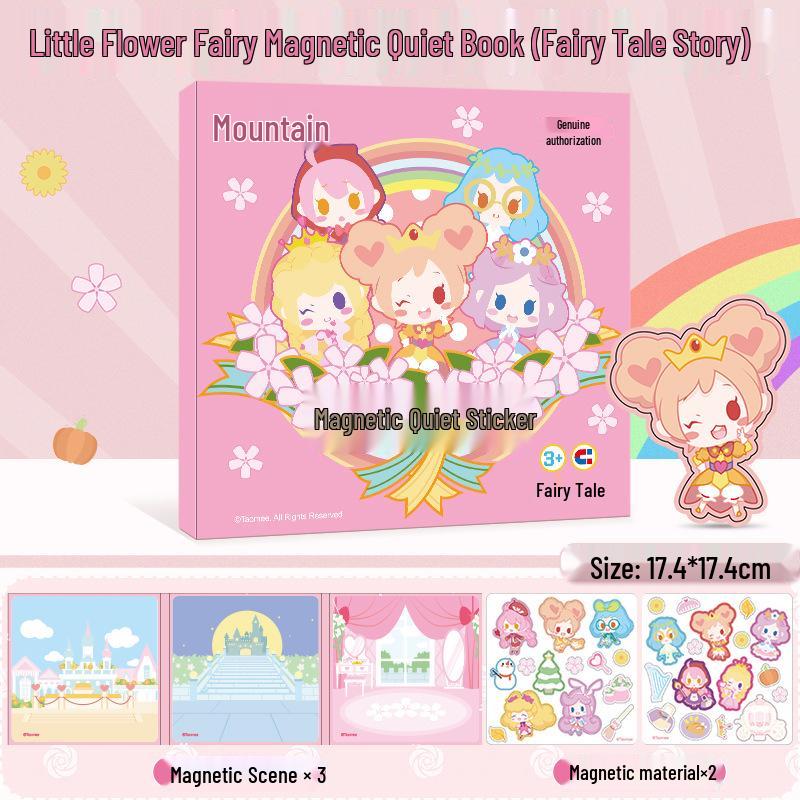 Little Flower Fairy Quiet Book: DIY Magnetic Sticker Scene Toy for Girls