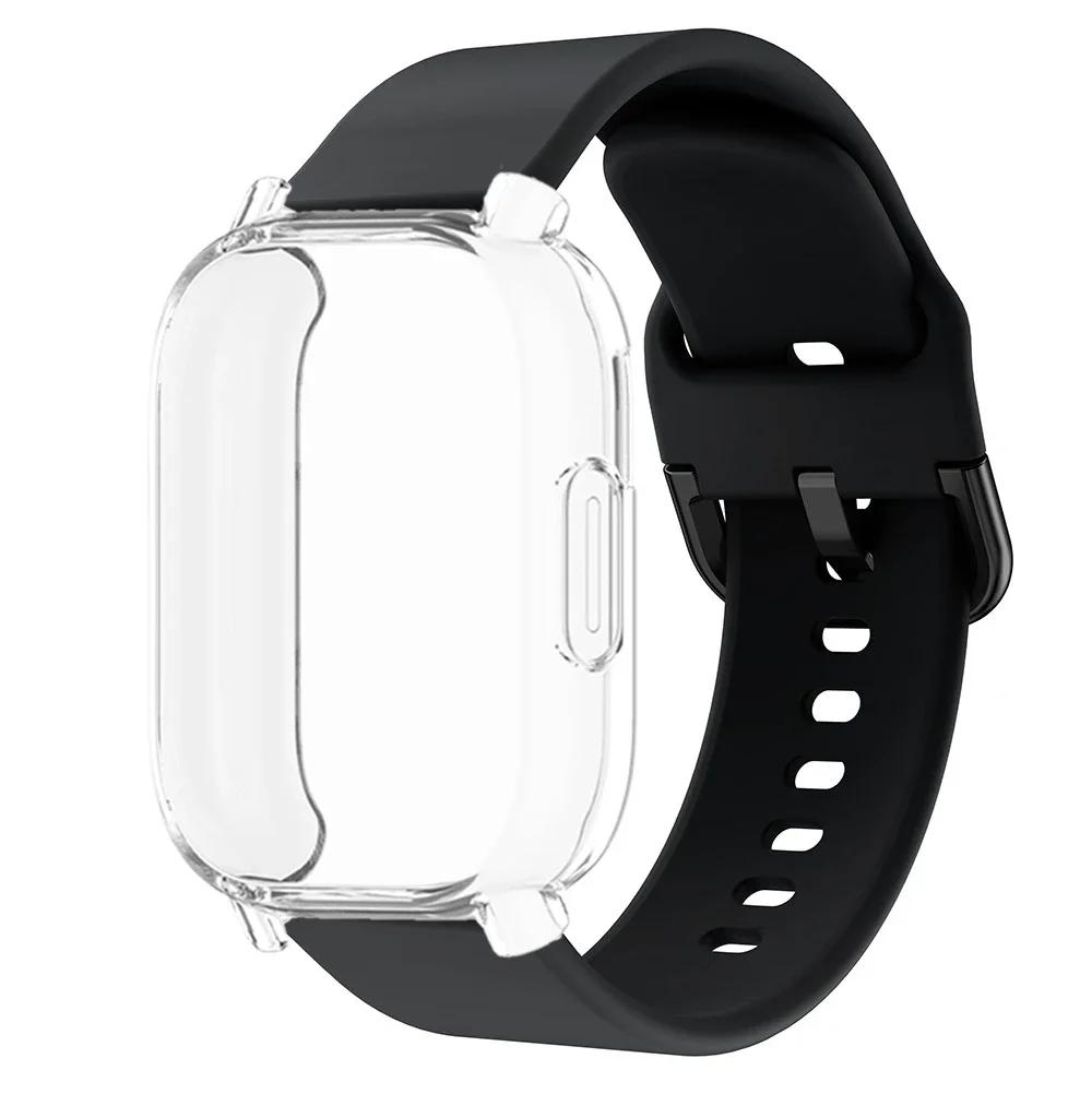 22mm Silicone Strap With Case For Xiaomi Redmi Watch 5 Active Lite Smart Watch Wrist Band TPU Case For Redmi Watch 5 Active Lite