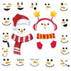 Christmas Wall Stickers Self-adhesive Snowman Window Glass Stickers PVC Graffiti Stickers