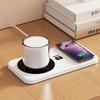 Coffee Cup Warmer with Wireless Charger 3 Adjustable Temperatures Setting Auto Shut Off Drink Coaster Smart Cup Warmer for IPhone Earphone Watch