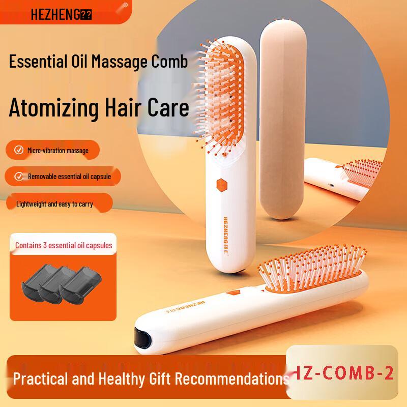 HEZHENG Smart Scalp Massager Comb with Essential Oil Diffuser CN plug (adapter included)