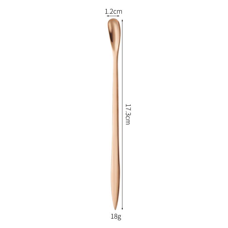 Korean Gold Stainless Steel Multi-Purpose Small Spoon for Coffee, Tea, and More