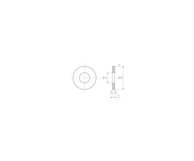 TRUSCO Round Trivalent 6 x 18 x 400 Hexagon Pack Washers, White, 1.6, Pieces,