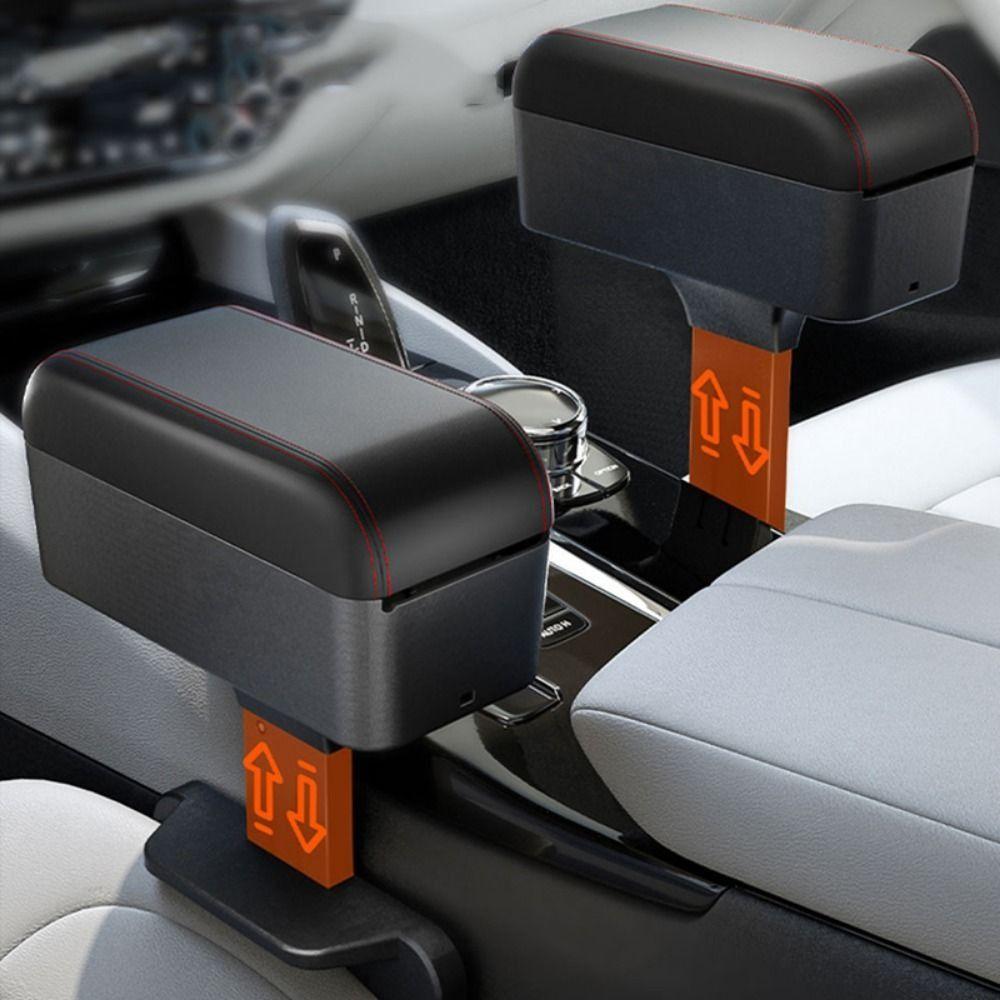 

Adjustable Height Car Armrest Cushion Elbow Rest Pad Arm Rest Protection Cushion red line