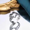 Fashion Rings Heart Adjustable Ring Irregular Geometry Punk Vintage Rings For Women Girl New Zircon Creative HipHop Party