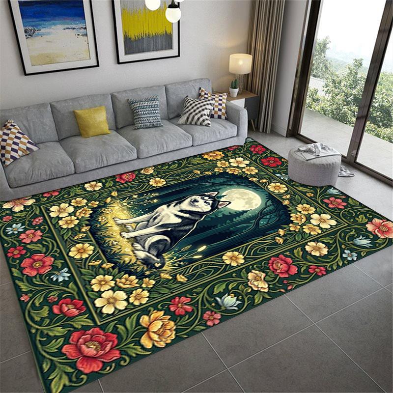 2025 New Husky Dog Carpet Rug for Living Room Bedroom Home Sofa Decoration,Kids Play Non-slip Floor Mat64