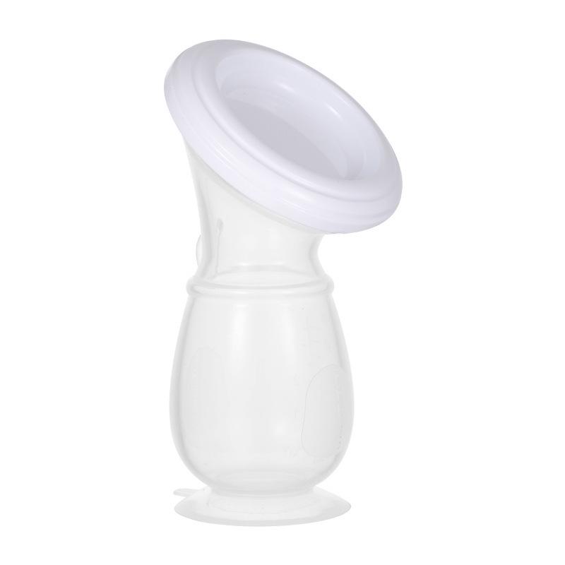 

Полностью силиконовый молокоотсос на присоске: Ручной молокосборник с защитой от перелива белый