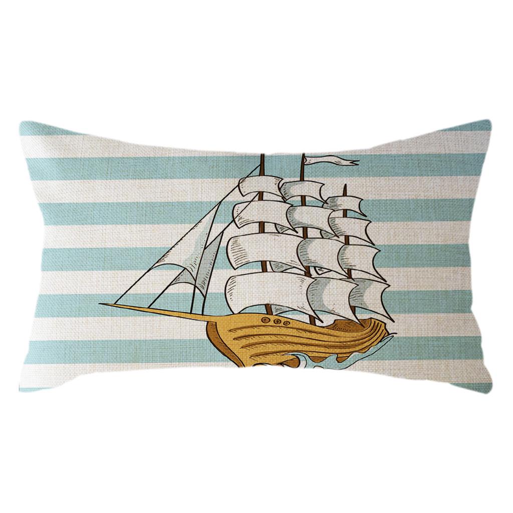 Minimalistischer geometrischer Kissenbezug aus Leinen, 30 x 50 cm, Kissenbezug für Zuhause