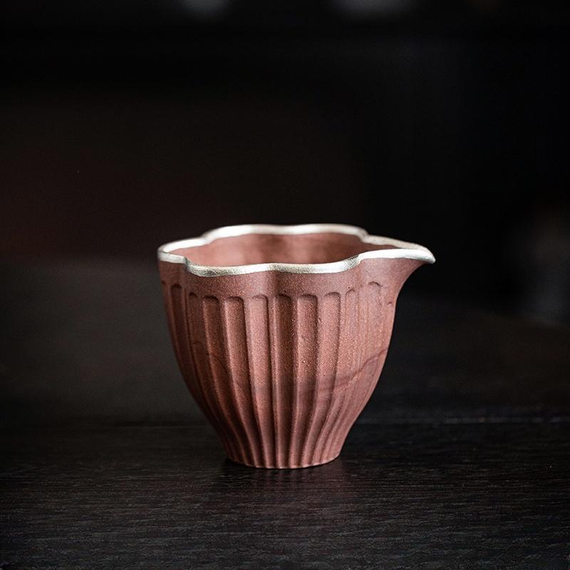 

Gilded Silver Coarse Pottery Public Cup Ceramic Chahai Cup Kung Fu Tea Accessories Tea Infusers Sharing Cup Tea Dispenser 200ml