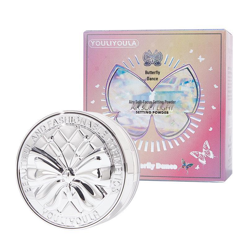 Yuli Yula Air Soft Fine Setting Powder: Lightweight, Oil-Control, Refreshing, Pore-Blurring, Soft-Focus, Long-Lasting, No Caking Loose Powder.