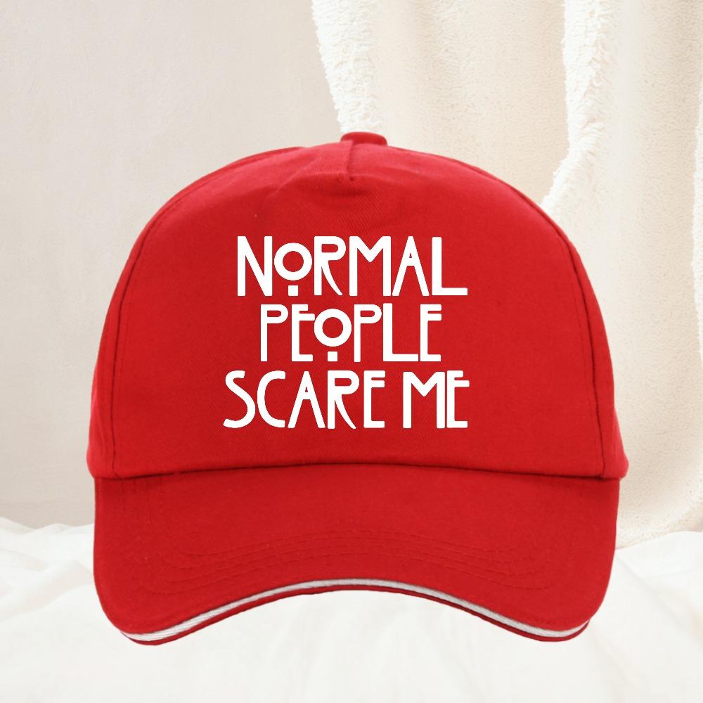 Normal People Scare Me Letter Print Women Baseball Cap Unisex Women Adjustable Hat Outdoor Golf Snapback Hat
