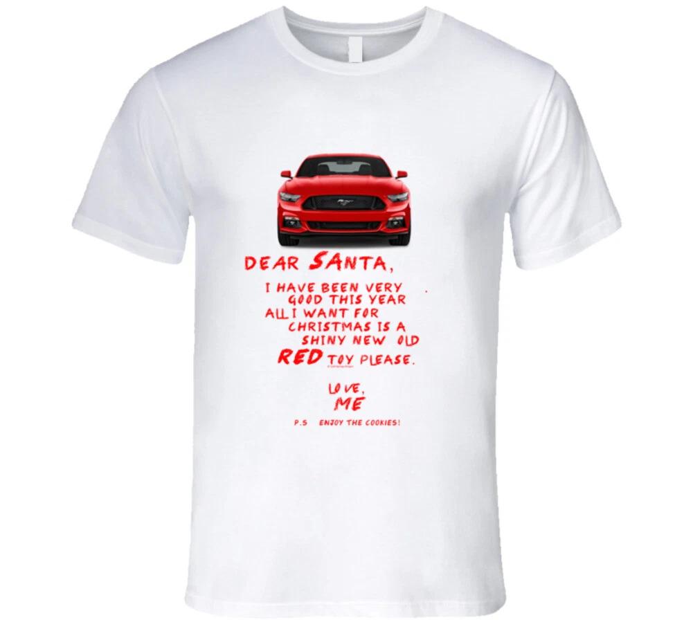 Dear Santa Christmas Mustang Wish List Premium Gift T Shirt 3XL