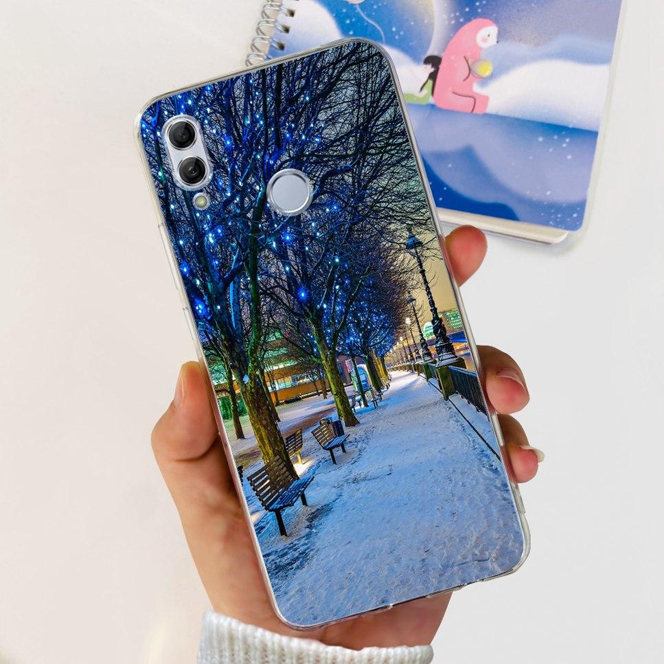 For Honor 10 Lite HRY-LX1 Case Luxury Flower Love Soft TPU Silicone Clear Cover For Huawei Honor 10Lite 6.21" Phone Case Fundas
