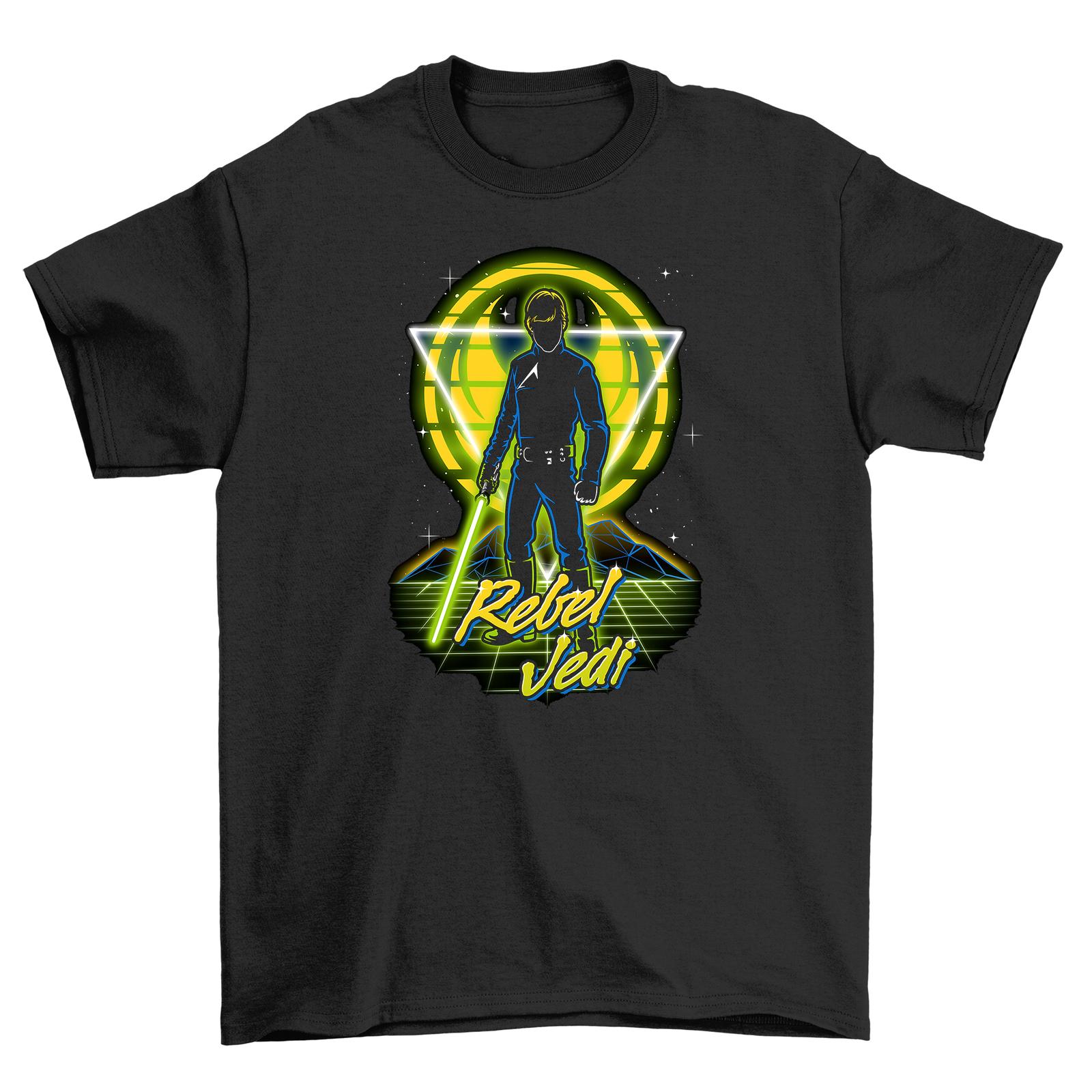 Retro Rebel Jedi T-Shirt Mens Womens Tees Top - Join the Jedi Fashion Force! Funny T-Shirt Mens Womens Tees Top, Unisex Pr S