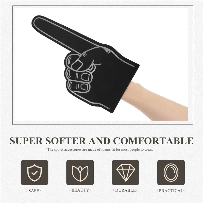3pcs Portable Fingers Giant Foam Fingers Bulkleading Props Glow Basketballb Sports Event Giant