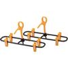Sawafuji Clothes Drying Rack, Jeans Hanger, Black/Orange, 360mm Wide, with 4 Clothespins (Set of 2), Foldable for Quick Drying, Perfect for Jeans, Lau