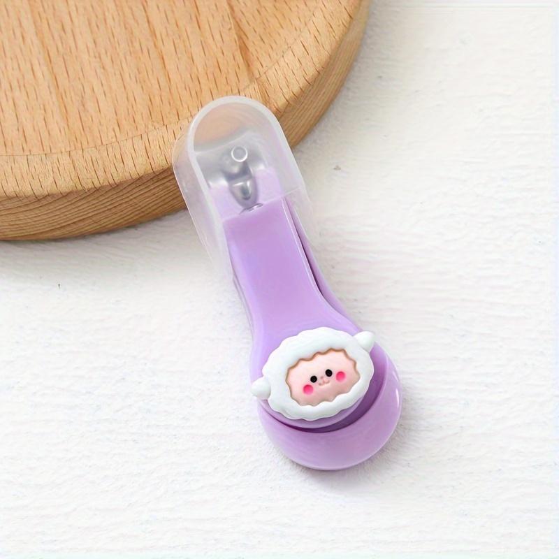 Single Household Cute Cartoon Candy Color Mini Nail Clipper – Creative Anti-Splash Manicure Tool, Portable & Compact (Model ZJQ-001)