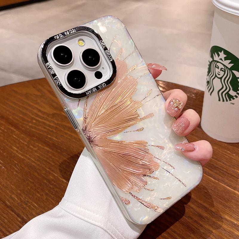 Glitter Butterfly Case For iPhone 11 12 13 14 15 Pro Max 15 Plus Laser Shell Pattern Cover For iPhone X XS Max Hard Case