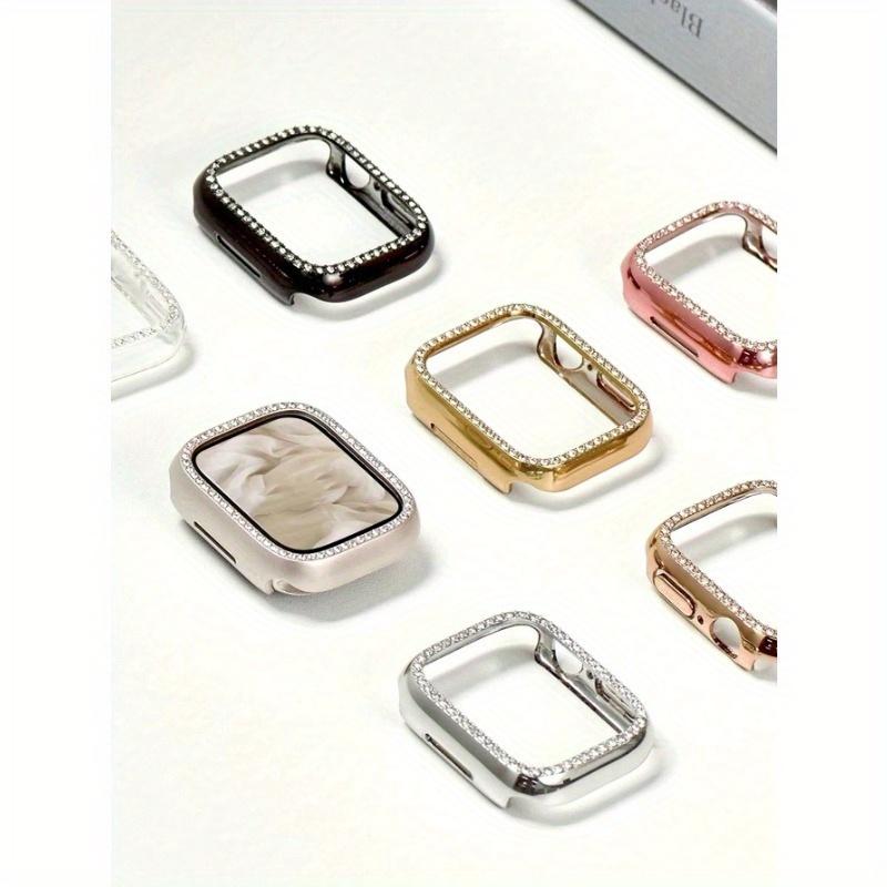 1 Stück Bling Glitzer Strass Dekoratives Hohl-Schutzgehäuse Kompatibel Mit Apple Watch 38/40/41/42/44/45/46/49mm, Kompatibel Mit Serie