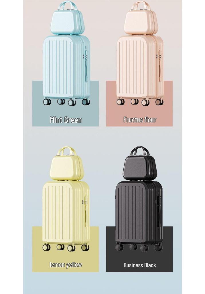New Style Ins Durable Multifunctional Student Suitcase with Large Capacity and Password Lock Spinner Wheels