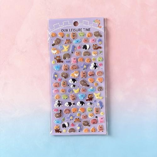 1Pc Cute Cartoon Ghost Family 3D Relief Stickers Fun Jelly Transparent Decoration for Phone Cases Children's DIY Crystal Sticker