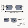 European and American Fashionable Frameless Square Glasses with Multi Colored Cut Edge Design, Suitable for Both Men and Women for Party Photography