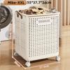 Foldable Laundry Basket Hamper with Casters for Washing Clothes